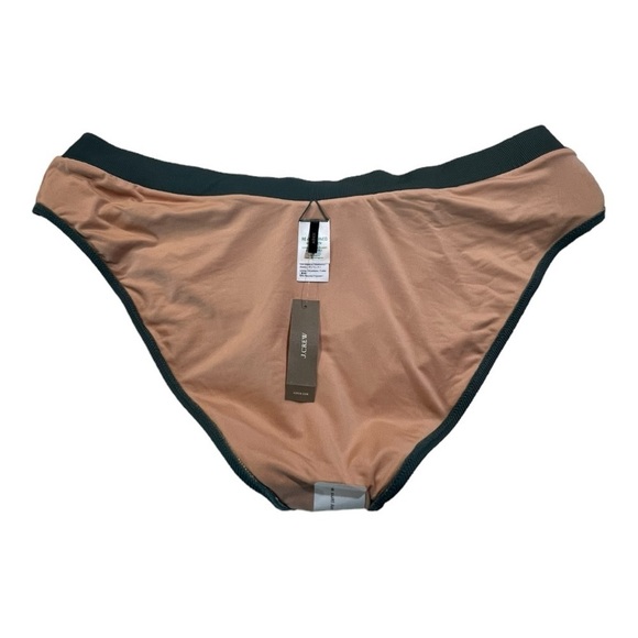 J.Crew Ribbed Cross Front Cheeky Bikini Swim Bottom Women's 3X Green BE812 New - Picture 7 of 9